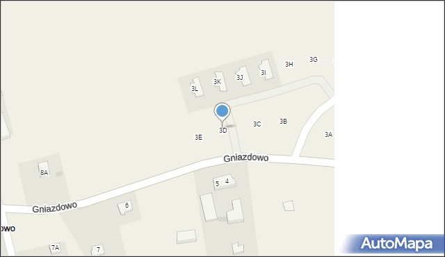Gniazdowo, Gniazdowo, 3D, mapa Gniazdowo