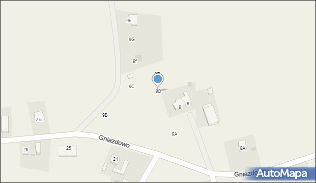 Gniazdowo, Gniazdowo, 9D, mapa Gniazdowo
