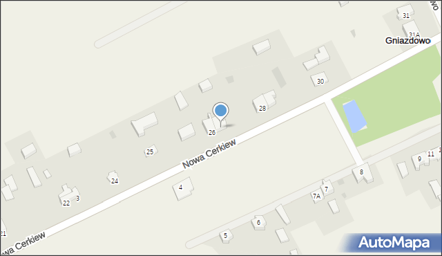 Gniazdowo, Gniazdowo, 27, mapa Gniazdowo