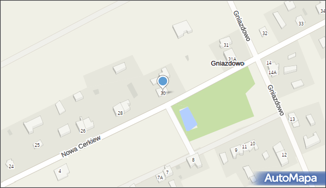 Gniazdowo, Gniazdowo, 30, mapa Gniazdowo