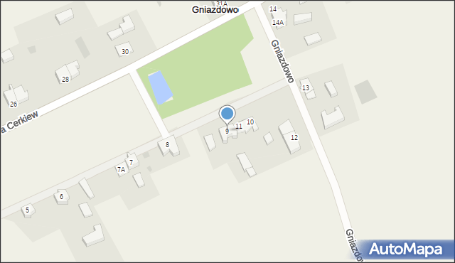 Gniazdowo, Gniazdowo, 9, mapa Gniazdowo