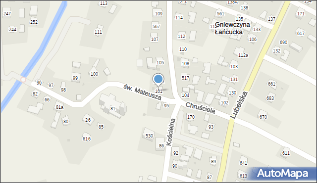 Gniewczyna Łańcucka, Gniewczyna Łańcucka, 101, mapa Gniewczyna Łańcucka