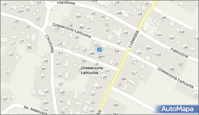 Gniewczyna Łańcucka, Gniewczyna Łańcucka, 138, mapa Gniewczyna Łańcucka