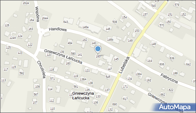 Gniewczyna Łańcucka, Gniewczyna Łańcucka, 143, mapa Gniewczyna Łańcucka