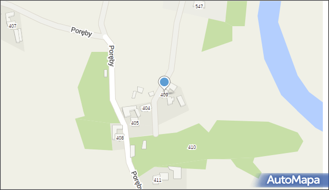 Gniewczyna Łańcucka, Gniewczyna Łańcucka, 409, mapa Gniewczyna Łańcucka