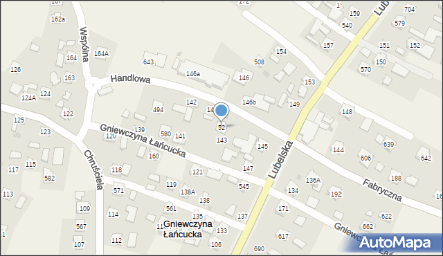 Gniewczyna Łańcucka, Gniewczyna Łańcucka, 52, mapa Gniewczyna Łańcucka