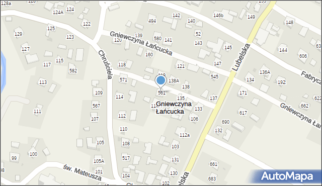 Gniewczyna Łańcucka, Gniewczyna Łańcucka, 561, mapa Gniewczyna Łańcucka