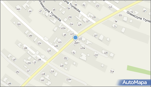 Gniewczyna Tryniecka, Gniewczyna Tryniecka, 120, mapa Gniewczyna Tryniecka