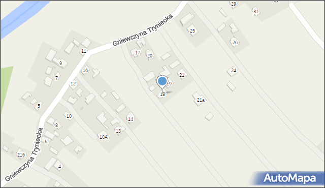Gniewczyna Tryniecka, Gniewczyna Tryniecka, 18, mapa Gniewczyna Tryniecka