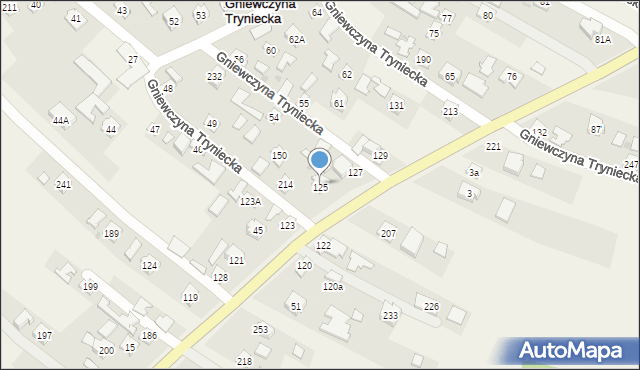 Gniewczyna Tryniecka, Gniewczyna Tryniecka, 225A, mapa Gniewczyna Tryniecka