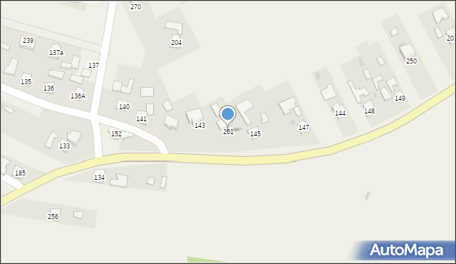 Gniewczyna Tryniecka, Gniewczyna Tryniecka, 261, mapa Gniewczyna Tryniecka