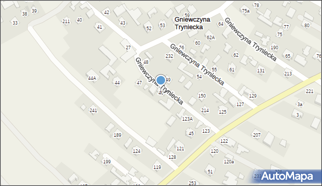 Gniewczyna Tryniecka, Gniewczyna Tryniecka, 46, mapa Gniewczyna Tryniecka