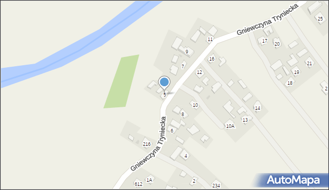Gniewczyna Tryniecka, Gniewczyna Tryniecka, 5, mapa Gniewczyna Tryniecka