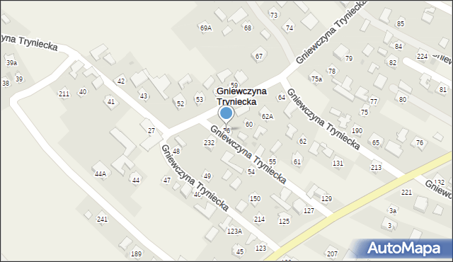 Gniewczyna Tryniecka, Gniewczyna Tryniecka, 56, mapa Gniewczyna Tryniecka