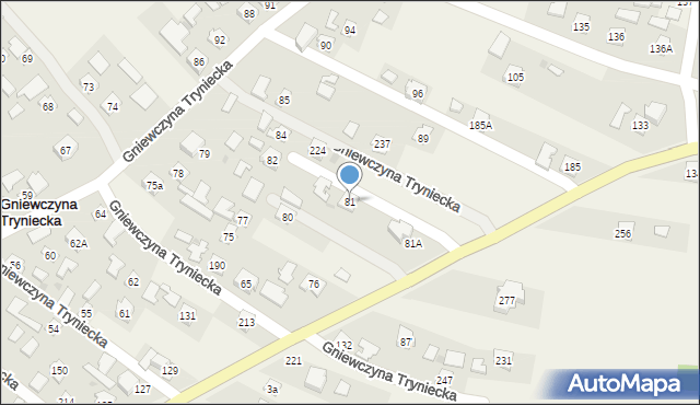 Gniewczyna Tryniecka, Gniewczyna Tryniecka, 81, mapa Gniewczyna Tryniecka