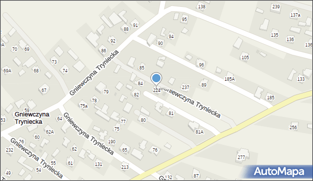Gniewczyna Tryniecka, Gniewczyna Tryniecka, 84a, mapa Gniewczyna Tryniecka