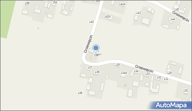 Gniewięcin, Gniewięcin, 139, mapa Gniewięcin