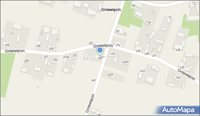 Gniewięcin, Gniewięcin, 141, mapa Gniewięcin
