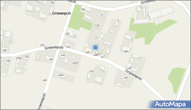 Gniewięcin, Gniewięcin, 148, mapa Gniewięcin