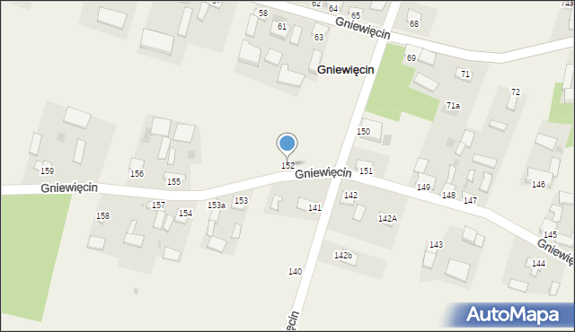 Gniewięcin, Gniewięcin, 152, mapa Gniewięcin