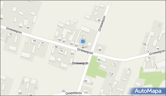 Gniewięcin, Gniewięcin, 65, mapa Gniewięcin