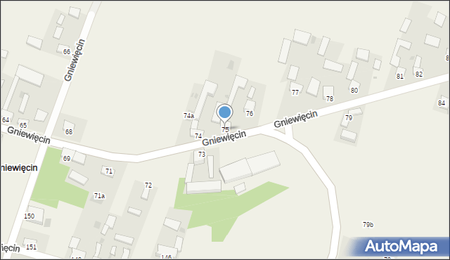 Gniewięcin, Gniewięcin, 75, mapa Gniewięcin