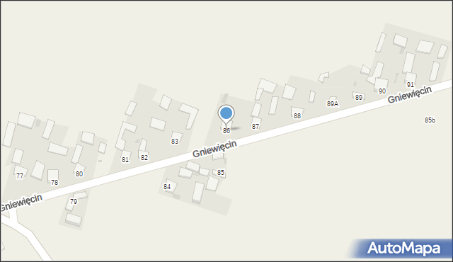 Gniewięcin, Gniewięcin, 86, mapa Gniewięcin
