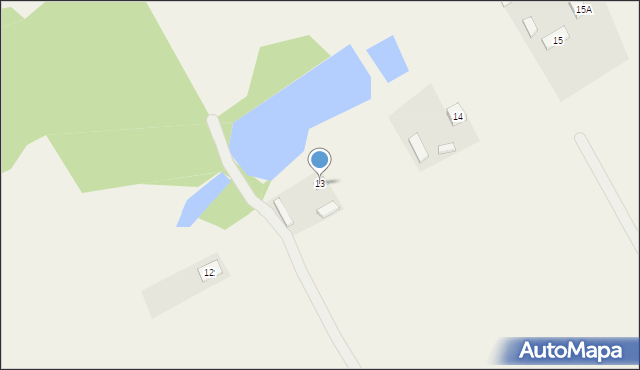 Gniewniewice Folwarczne, Gniewniewice Folwarczne, 13, mapa Gniewniewice Folwarczne