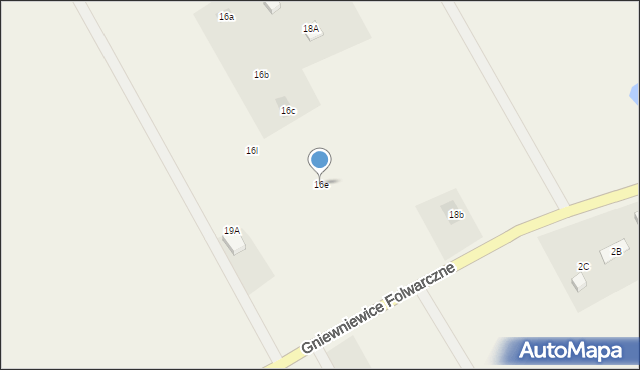 Gniewniewice Folwarczne, Gniewniewice Folwarczne, 16e, mapa Gniewniewice Folwarczne