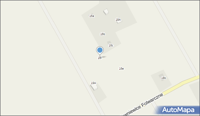Gniewniewice Folwarczne, Gniewniewice Folwarczne, 16l, mapa Gniewniewice Folwarczne