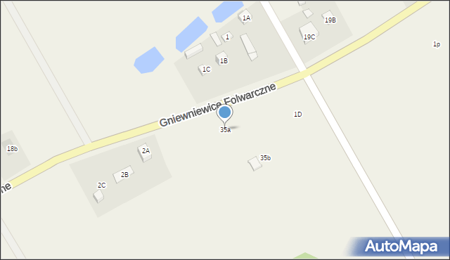Gniewniewice Folwarczne, Gniewniewice Folwarczne, 35a, mapa Gniewniewice Folwarczne