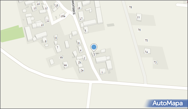 Gniewomierz, Gniewomierz, 3, mapa Gniewomierz