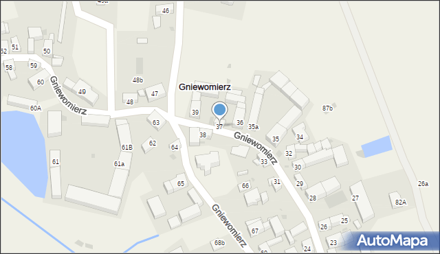 Gniewomierz, Gniewomierz, 37, mapa Gniewomierz