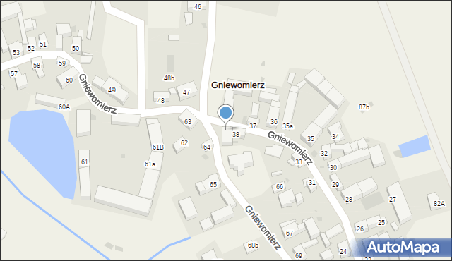 Gniewomierz, Gniewomierz, 38a, mapa Gniewomierz