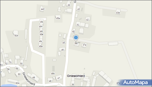 Gniewomierz, Gniewomierz, 39c, mapa Gniewomierz
