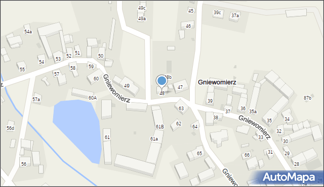 Gniewomierz, Gniewomierz, 48, mapa Gniewomierz