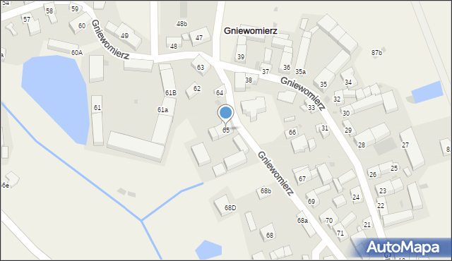 Gniewomierz, Gniewomierz, 65, mapa Gniewomierz