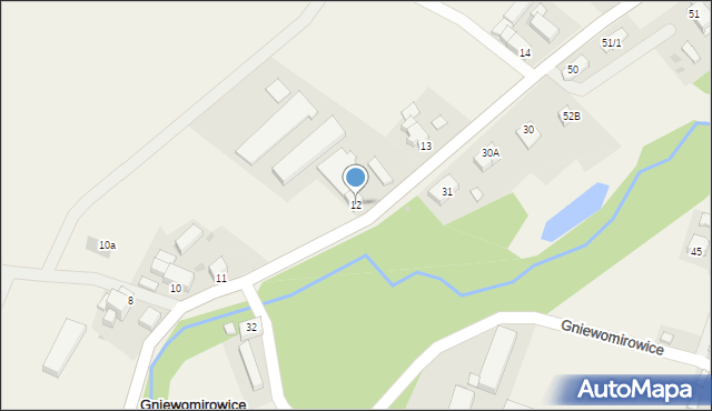 Gniewomirowice, Gniewomirowice, 12, mapa Gniewomirowice