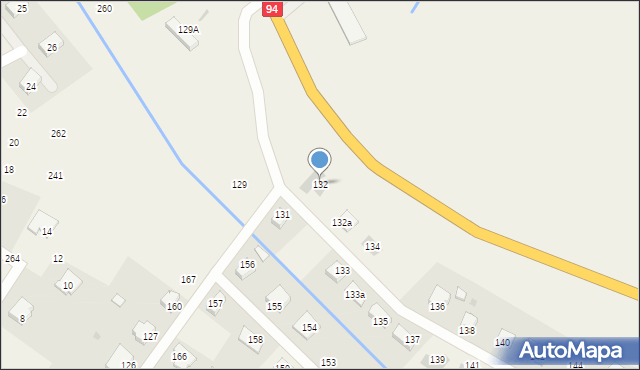 Gniewomirowice, Gniewomirowice, 132, mapa Gniewomirowice