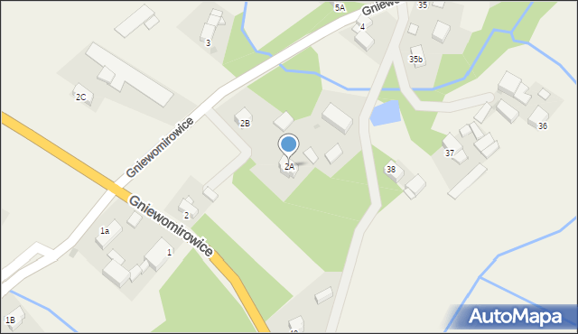 Gniewomirowice, Gniewomirowice, 2A, mapa Gniewomirowice