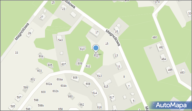 Gniewomirowice, Gniewomirowice, 611, mapa Gniewomirowice