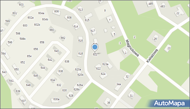 Gniewomirowice, Gniewomirowice, 621, mapa Gniewomirowice