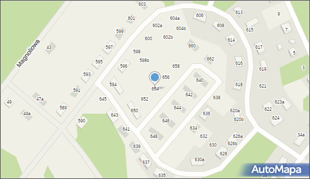 Gniewomirowice, Gniewomirowice, 654, mapa Gniewomirowice