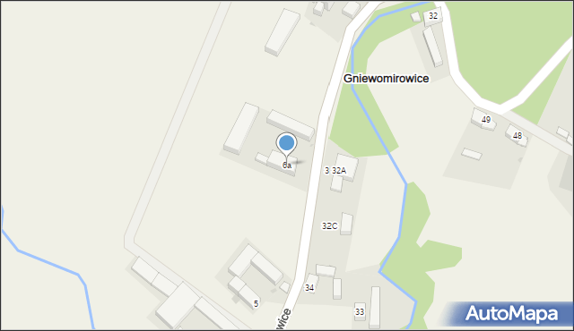 Gniewomirowice, Gniewomirowice, 6a, mapa Gniewomirowice