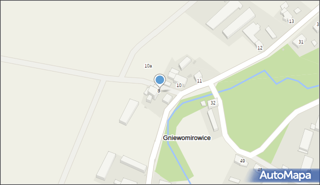 Gniewomirowice, Gniewomirowice, 8A, mapa Gniewomirowice