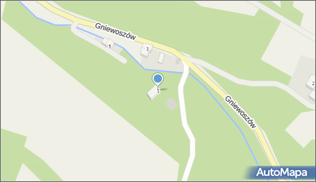 Gniewoszów, Gniewoszów, 1, mapa Gniewoszów