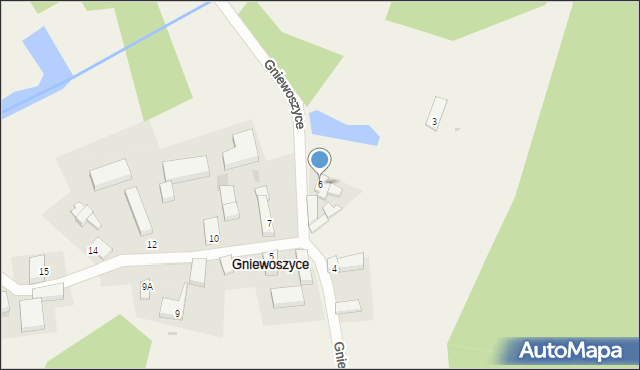 Gniewoszyce, Gniewoszyce, 6, mapa Gniewoszyce