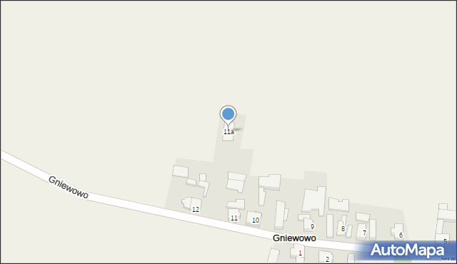 Gniewowo, Gniewowo, 11a, mapa Gniewowo