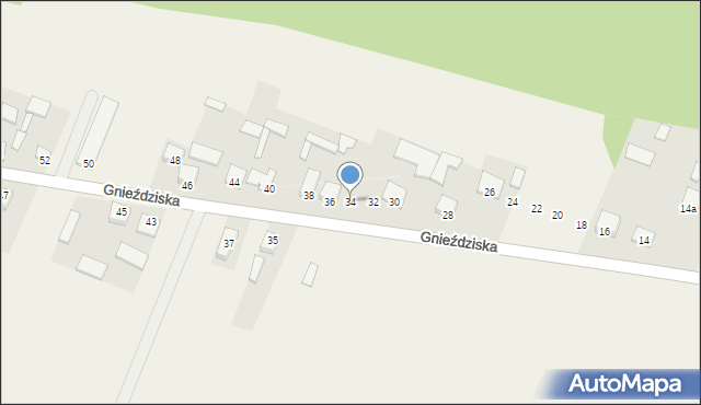 Gnieździska, Gnieździska, 34, mapa Gnieździska
