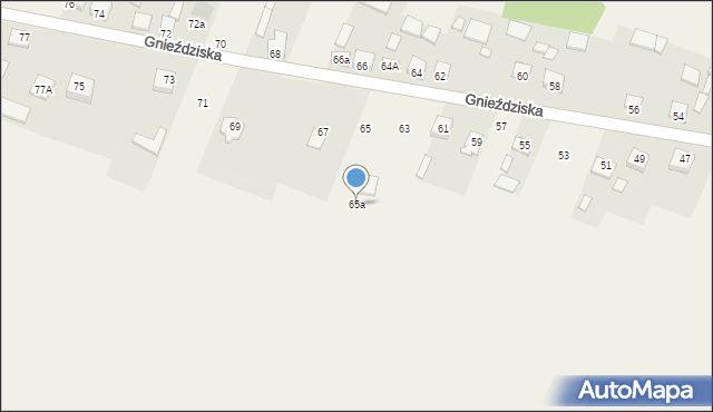 Gnieździska, Gnieździska, 65a, mapa Gnieździska